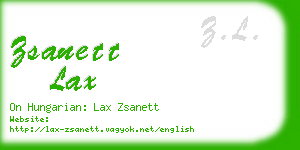 zsanett lax business card